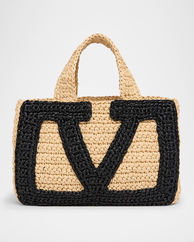 Viva Superstar Crochet Raffia Small Tote Bag